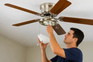 Licensed Electrician in Rocky Point, NY | RJ & Son Electric 12 Ceiling fan and light fixture installation in Rocky Point